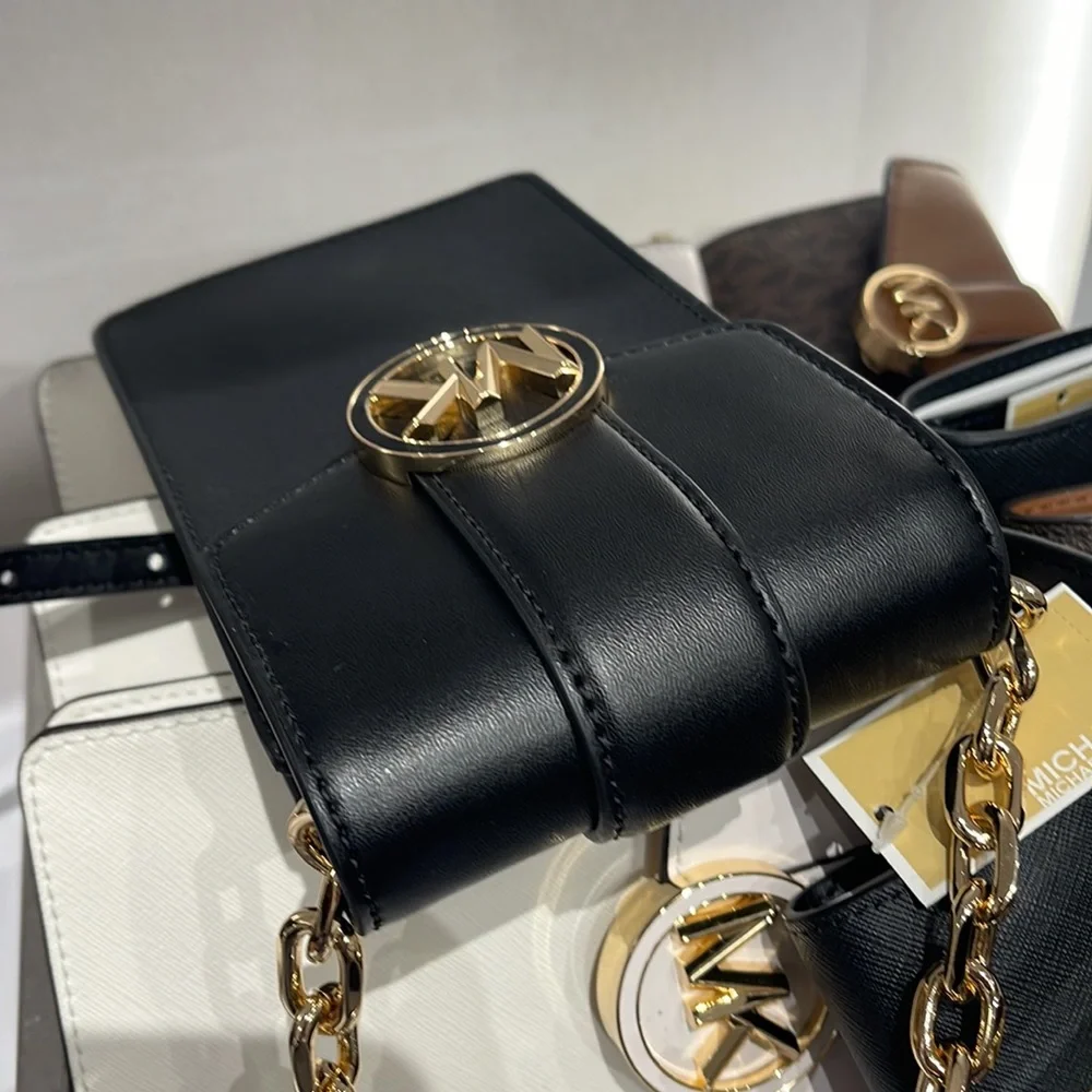 MICHAEL KORS CARMEN SMALL FAUX LEATHER PHONE CROSSBODY BAG - Picture 8 of 16